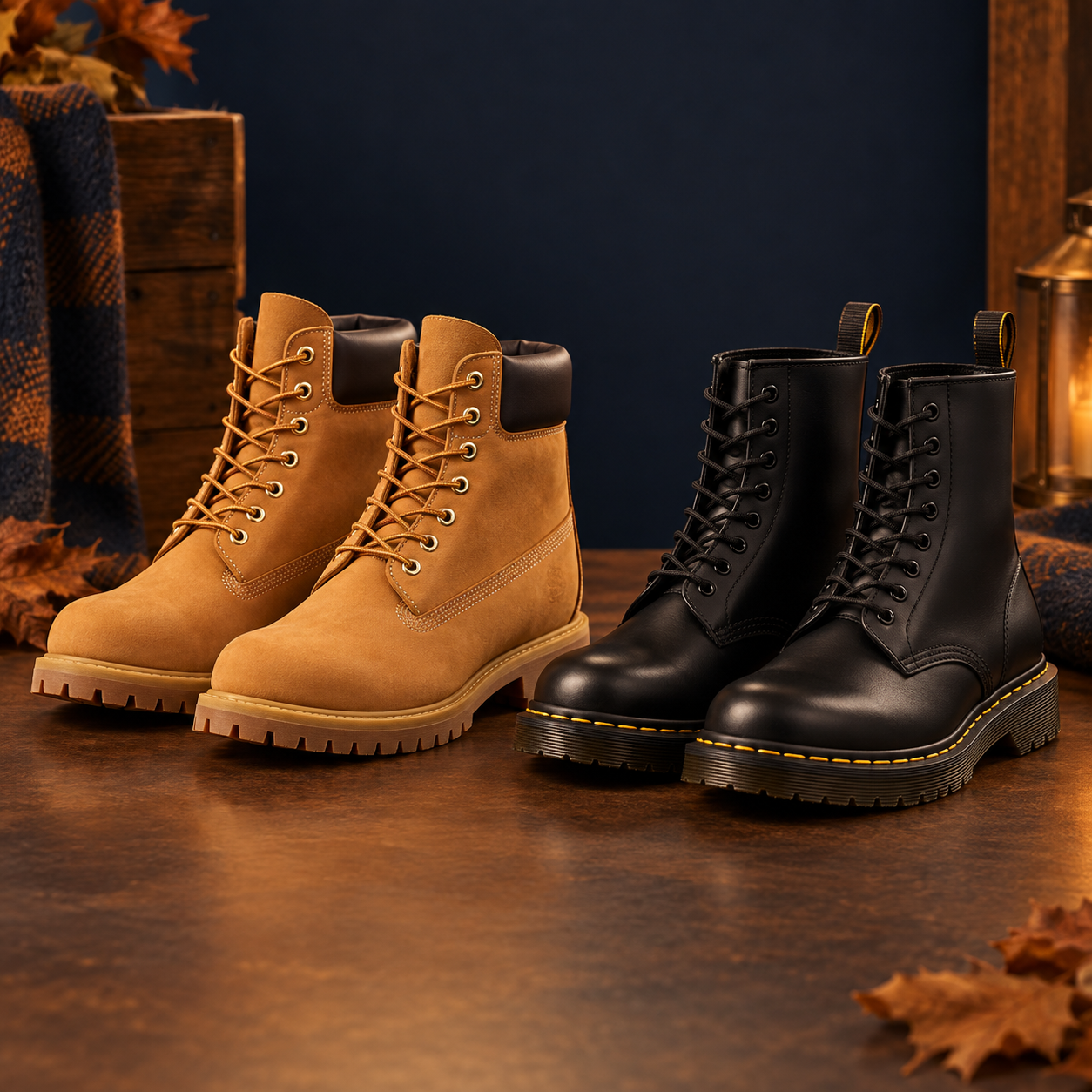 Comparativa de tallas de botas Timberland y Dr. Martens